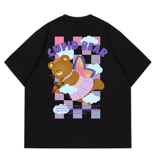 zpbw美剧无耻之徒周边t恤夏季卡尔同款字母笑脸纯棉短袖衣服上衣