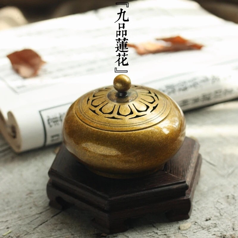 莲花香炉家用室内盘香炉沉香香篆炉茶道客厅创意香薰檀香炉