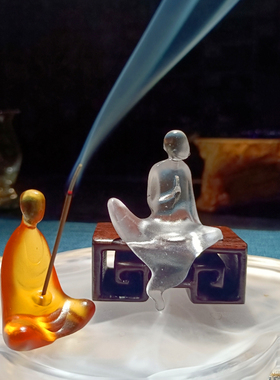 厂家直销无相佛香插古法琉璃摆件禅意线香炉家用创意家居装饰品