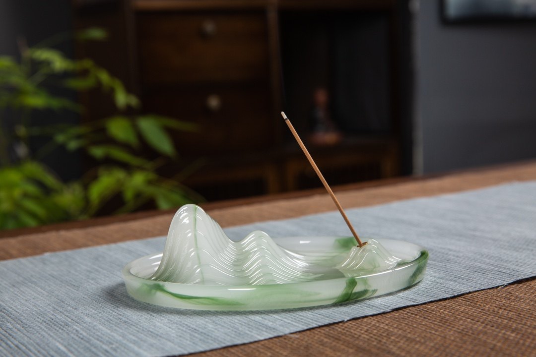 琉璃玉观山香炉香插香座檀线香底座家用室内沉香上香创意香插摆件,家居饰品,香托/香盘/香座/香插,淘宝优惠券,粉丝福利购,淘宝优惠卷