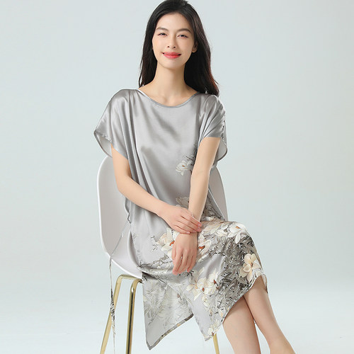 过膝盖新款正品高级感真丝睡裙女