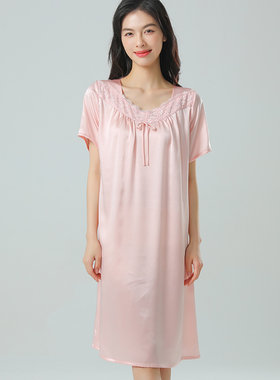 桑蚕丝真丝夏季性感薄款睡裙