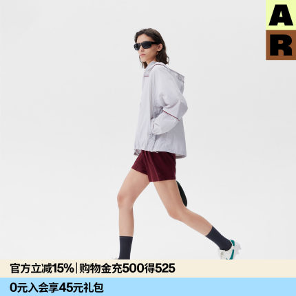 AR跃动线条原纱防晒衣夏网球运动轻量防晒衣户外夹克外套UPF50+女