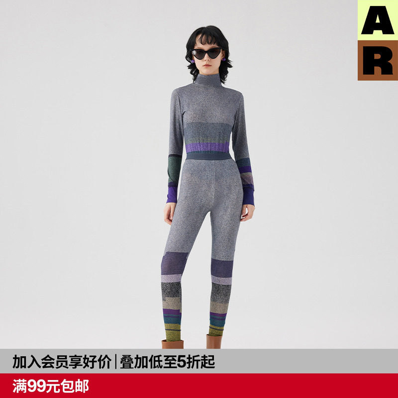 ar长袖女士个性粘纤错位秋衣秋裤