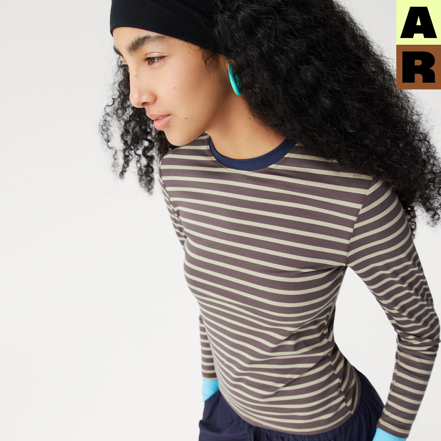 【所有女生的衣橱直播间】AR撞色条纹打底衫可外穿保暖内衣内搭女