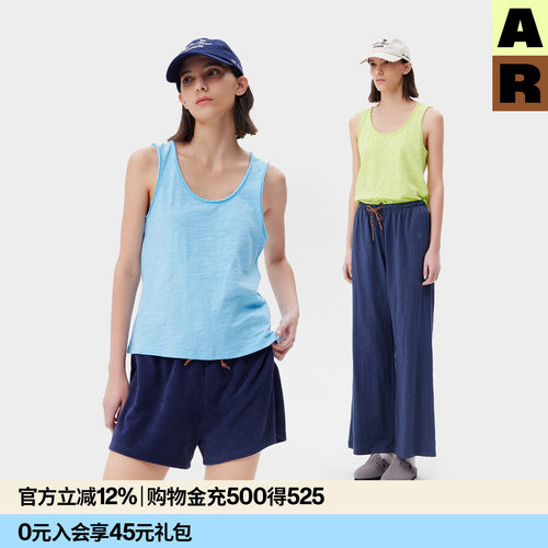 AR「softnotes」竹节棉背心可外穿纯色叠穿内搭夏季薄款全棉无袖