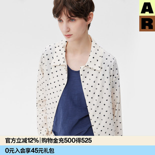 上衣长裤 AR元 可外穿复古睡衣四季 家居服套装 女 素波点天丝棉长袖