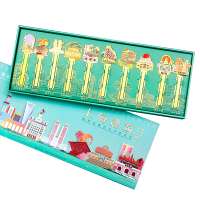 上海景点文创金属书签