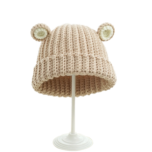 菲菲姐家钩针编织毛线男女童秋冬帽手工diy可爱超萌宝宝帽子材料