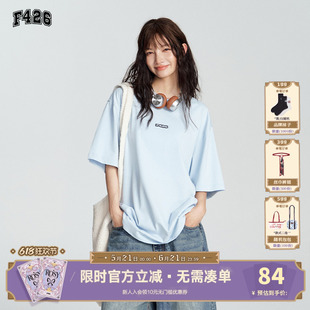 【F426官方店】国潮牌情侣美式嘻哈夏季奥利小logo短袖T恤
