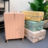 日本SMO 原创铝框拉杆箱万向轮女行李登机箱20寸密码 旅行箱皮箱男