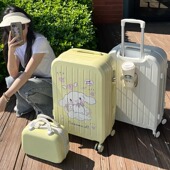 日本SMO 原创行李箱女生玉桂狗多功能拉杆箱轻音万向轮高颜值印花