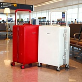 日本SMO 宽拉杆行李箱女轻便大容量20寸旅行箱静音万向轮超轻铝框