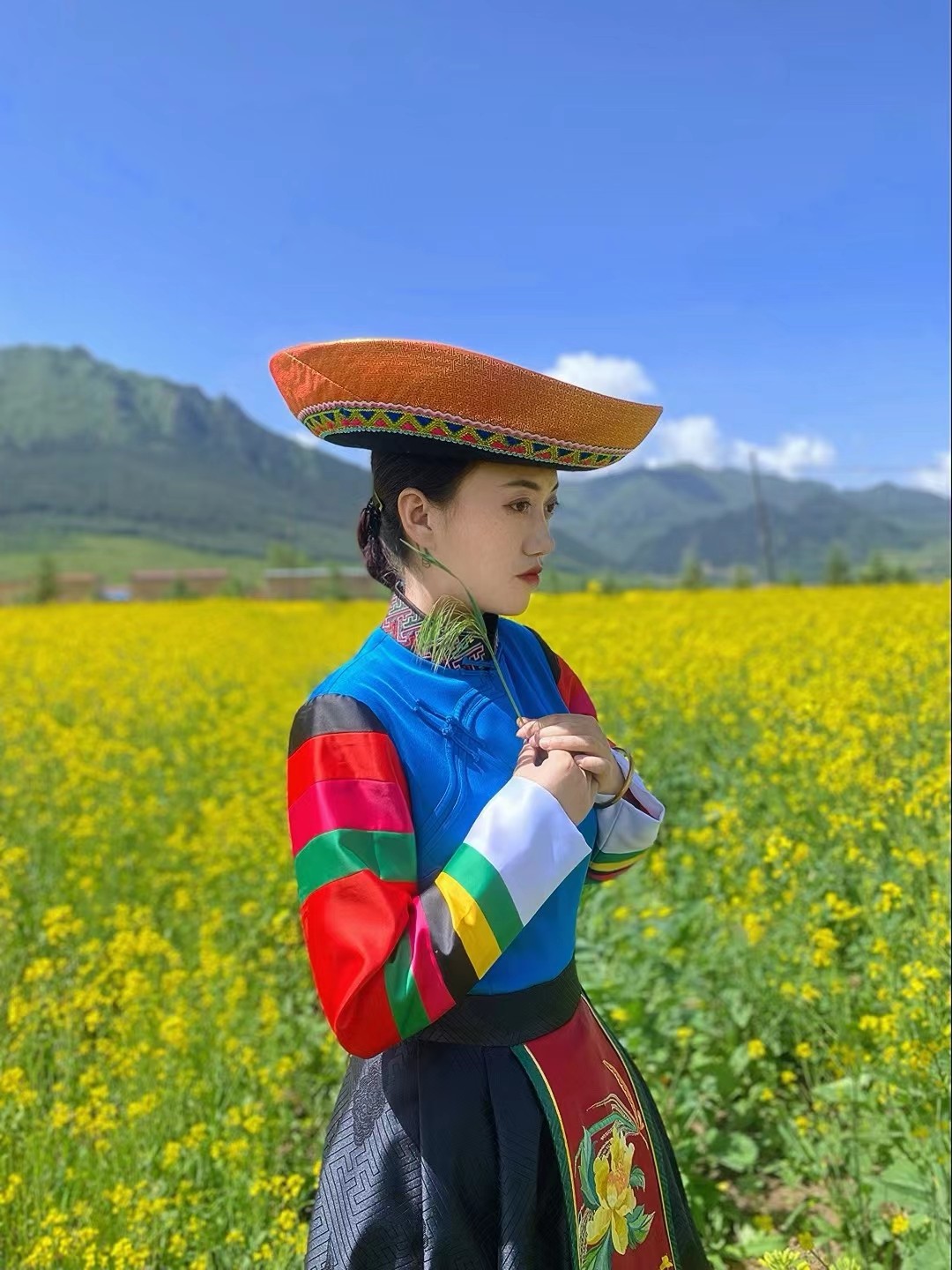 民族风大摆裙礼仪服长裙刺绣土族女子服饰优质面料