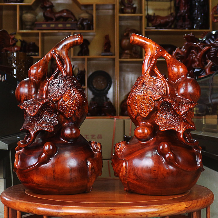 花梨木大号葫芦家居摆件