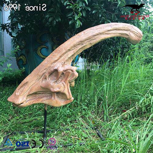 仿真副桎龙头骨化石仿真动物恐龙化石骨架厂家博物馆参观展览