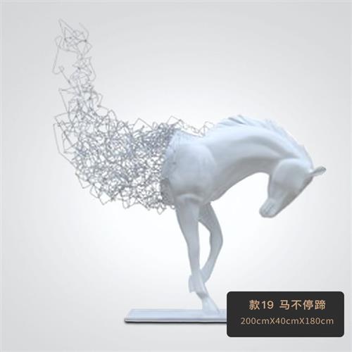 创意抽象梅花鹿雕塑摆件室内家居客厅落地商场橱窗样板房装饰小品