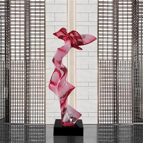 现代轻奢透明树脂雕塑客厅电视机柜两侧落地摆件楼梯口玄关装饰品,家居饰品,装饰摆件,淘宝优惠券,粉丝福利购,淘宝优惠卷