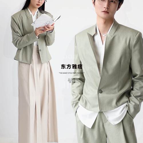 原创设计日常百搭西服外套乱山昏