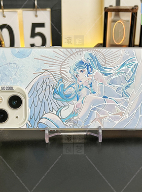 凌彩创艺二次元初音未来手机壳适用苹果15pro荣耀华为vivoiqooz9Turbo小米14一加ace2红米k70至尊版IMD彩银壳
