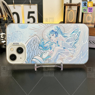 凌彩创艺二次元初音未来手机壳适用苹果15pro荣耀华为vivoiqooz9Turbo小米14一加ace2红米k70至尊版IMD彩银壳