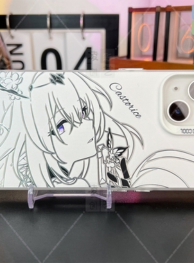 凌彩创艺星穹铁道线稿遐蝶手机壳适用苹果17promax华为vivoiqoo15小米17promax一加13T红米k80至尊IMD彩银壳