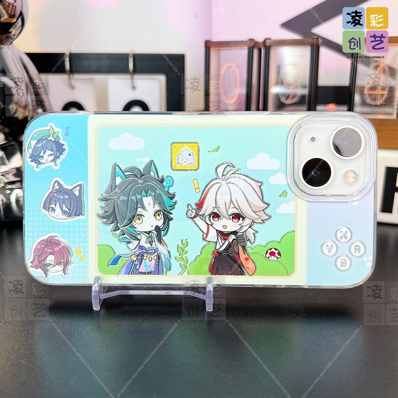 凌彩创艺原神星铁游戏机合集手机壳适用苹果16promax华为vivoiqoo13小米15pro一加ace5红米70至尊IMD冰川纹壳