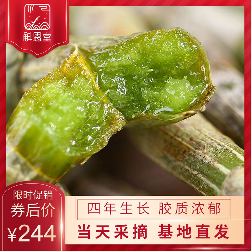 斛恩堂道地 精选铁皮石斛鲜条多糖可榨汁入膳礼盒包装300g