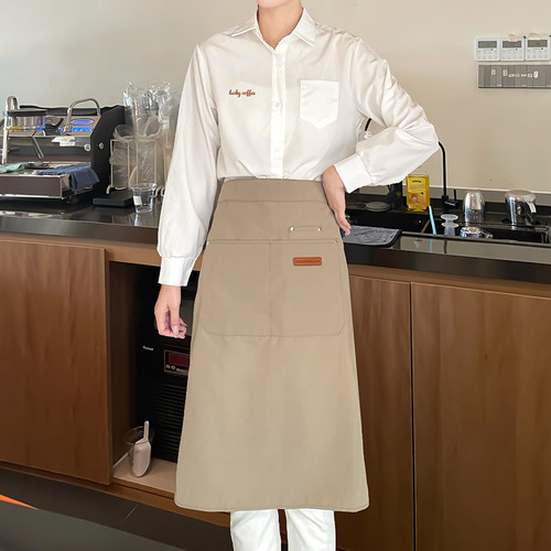 半身围裙2026新款餐饮专用长款防水工作服男定制logo印字半截腰女 - 封面