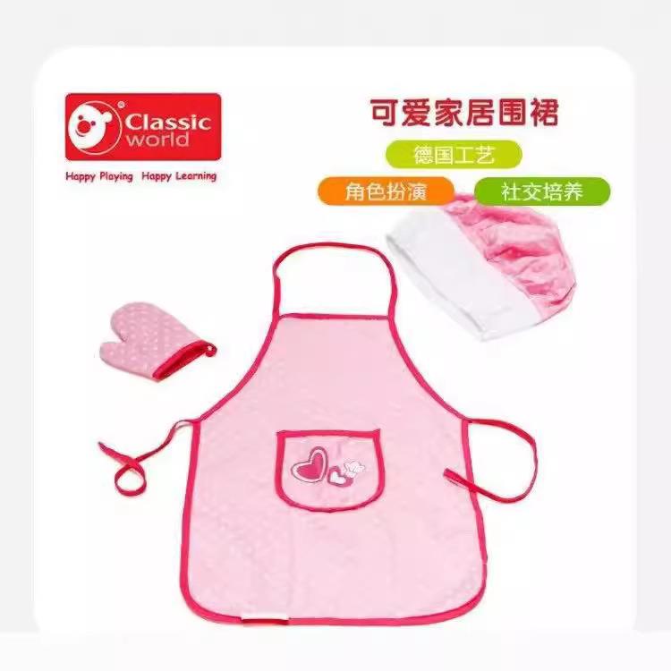 可来赛儿童过家家围裙套装2-3-6周岁女孩早教玩具宝宝做饭厨具