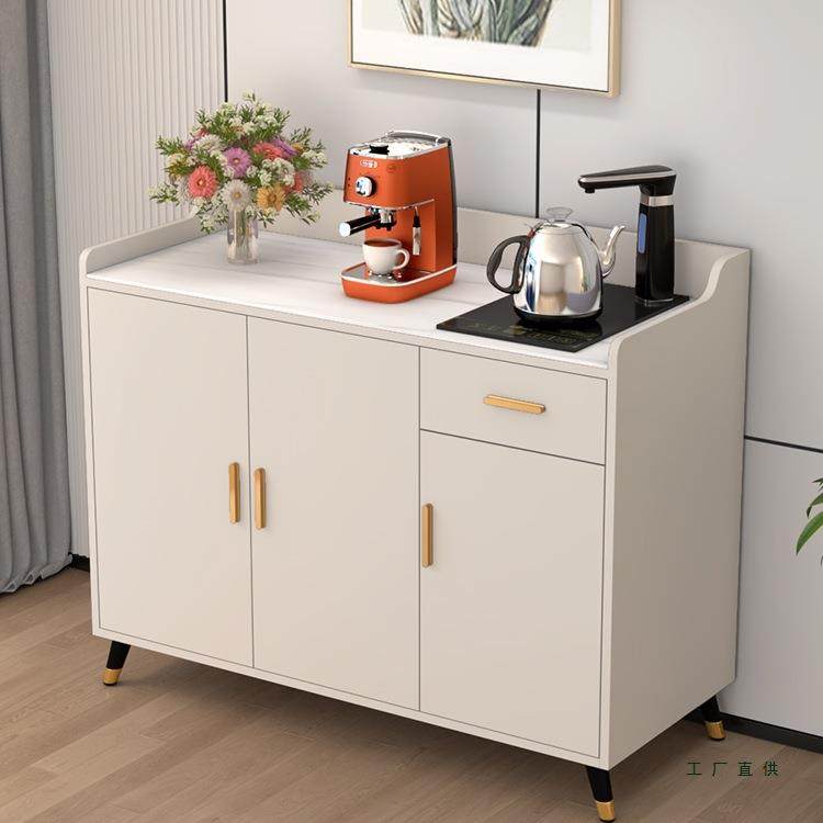 岩板餐边柜客厅靠墙茶吧机柜子一体柜家用厨房储物现代简约茶水柜