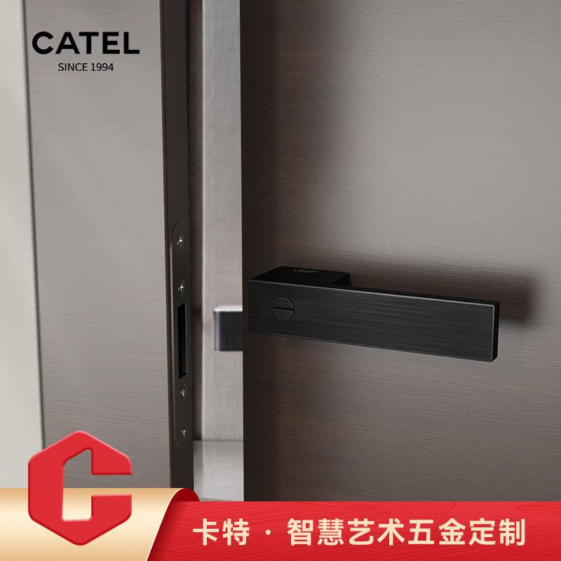 卡特轻奢门锁室内磁吸卧室静音家用意式隐形门一体门把手生态房间