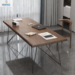 新中式北欧实木办公桌电脑桌家用简约长条书桌现代设计工作台