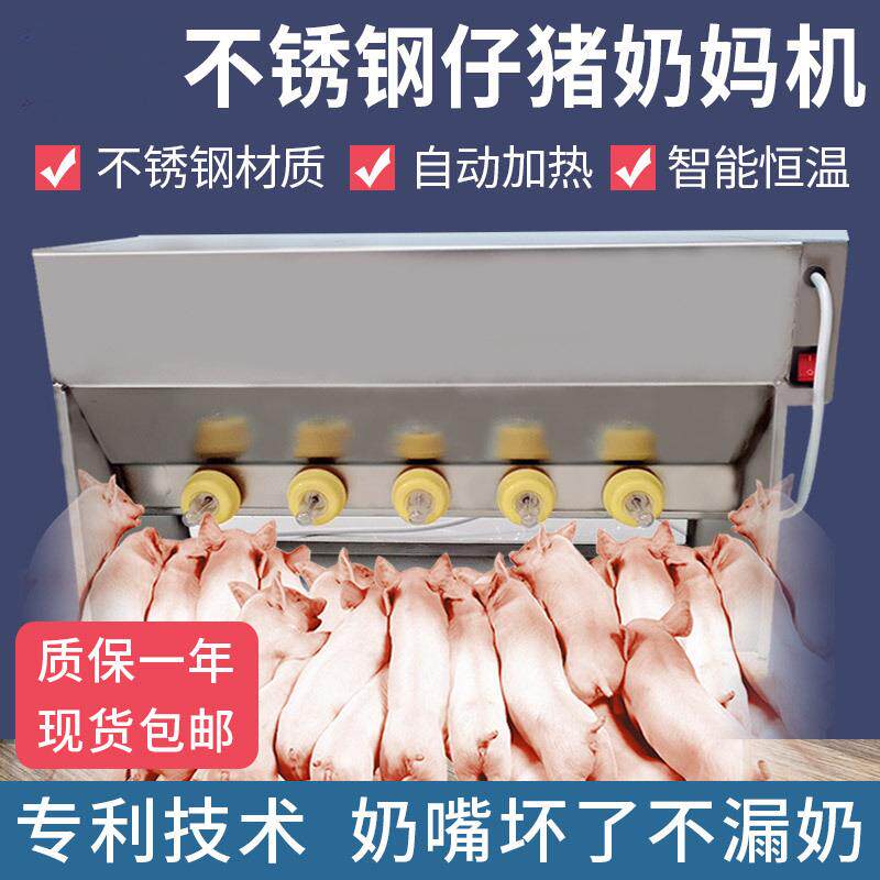 仔猪喂奶机不锈钢小猪喂奶神器仔猪吃奶机羔羊加热恒温小猪吃奶器
