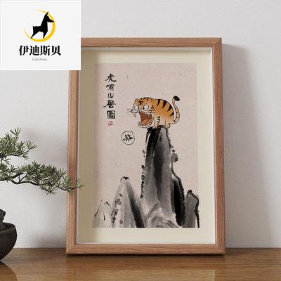 八基图装饰画八只柯基霸别基搞笑挂画柴犬狗狗八哈图八犬图横版