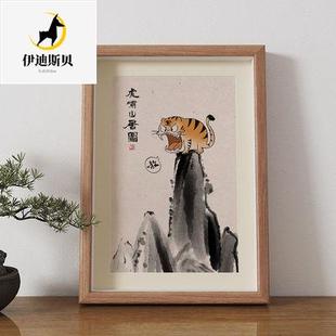 八基图装饰画八只柯基霸别基搞笑挂画柴犬狗狗八哈图八犬图横版