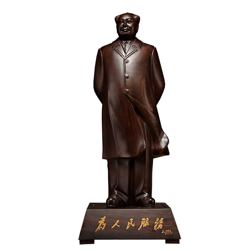 黑檀木毛泽东客厅商务风礼品雕像
