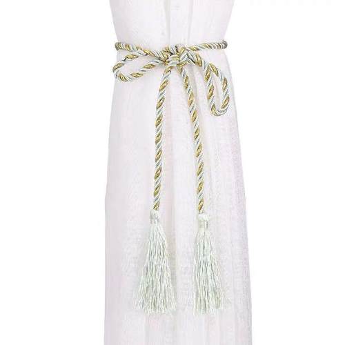 厂家直销 双球挂绳 窗帘流苏 吊穗小绑绳 窗帘绑带多色 现货爆款