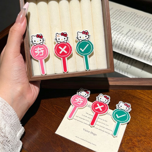 趣味搞怪KT猫正误标识发夹