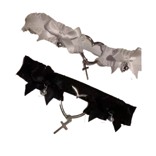 性感蕾丝蝴蝶结爱心大腿链2025新款辣妹锁骨链JK可爱少女颈链腿环