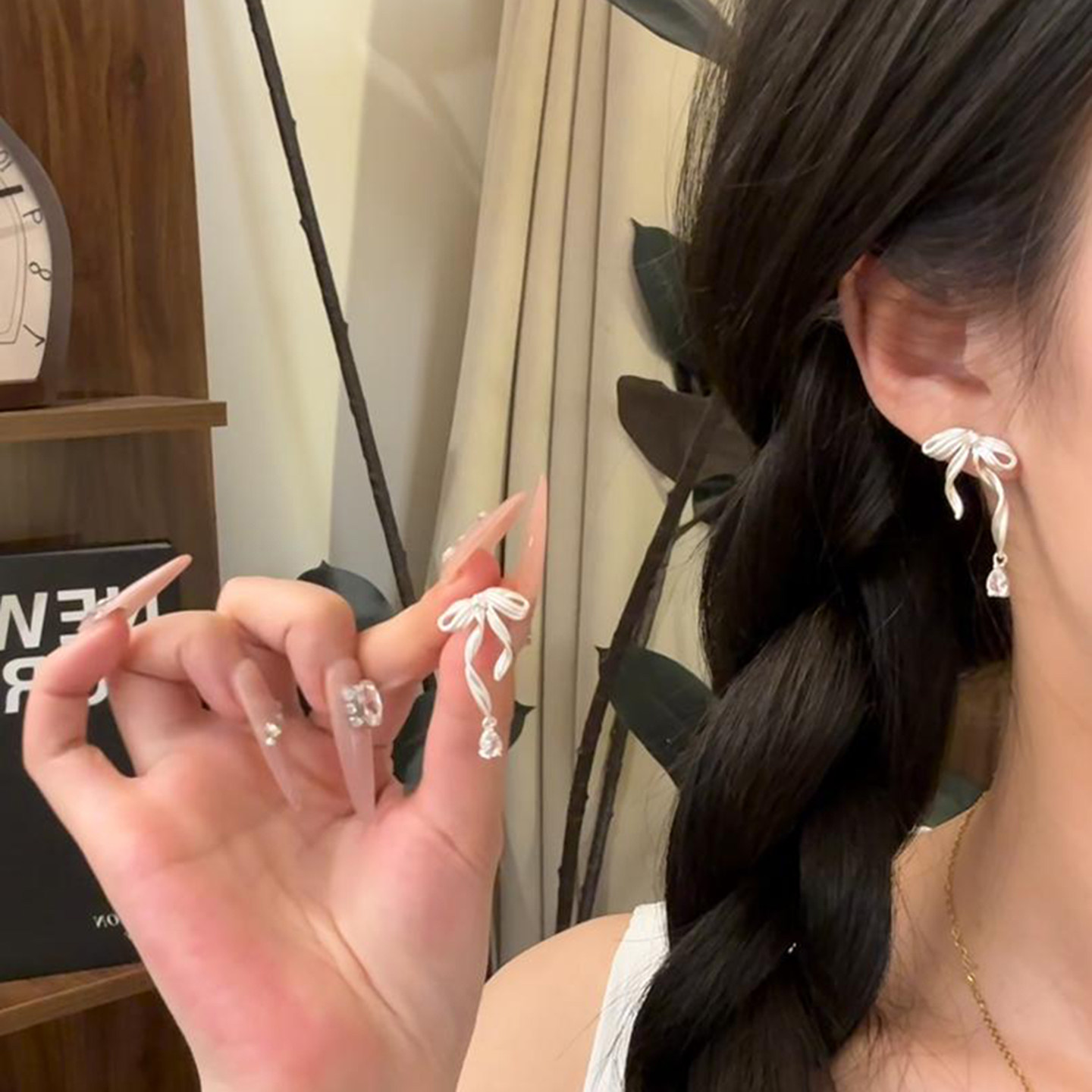 超仙蝴蝶结丝带耳钉女2025新款爆款时尚百搭耳环气质轻奢高级耳饰,饰品/流行首饰/时尚饰品新,耳钉,淘宝优惠券,粉丝福利购,淘宝优惠卷