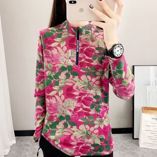 加絨內里秋冬新款 戶外跑步運動緊身彈力上衣長袖 健身服瑜伽服女
