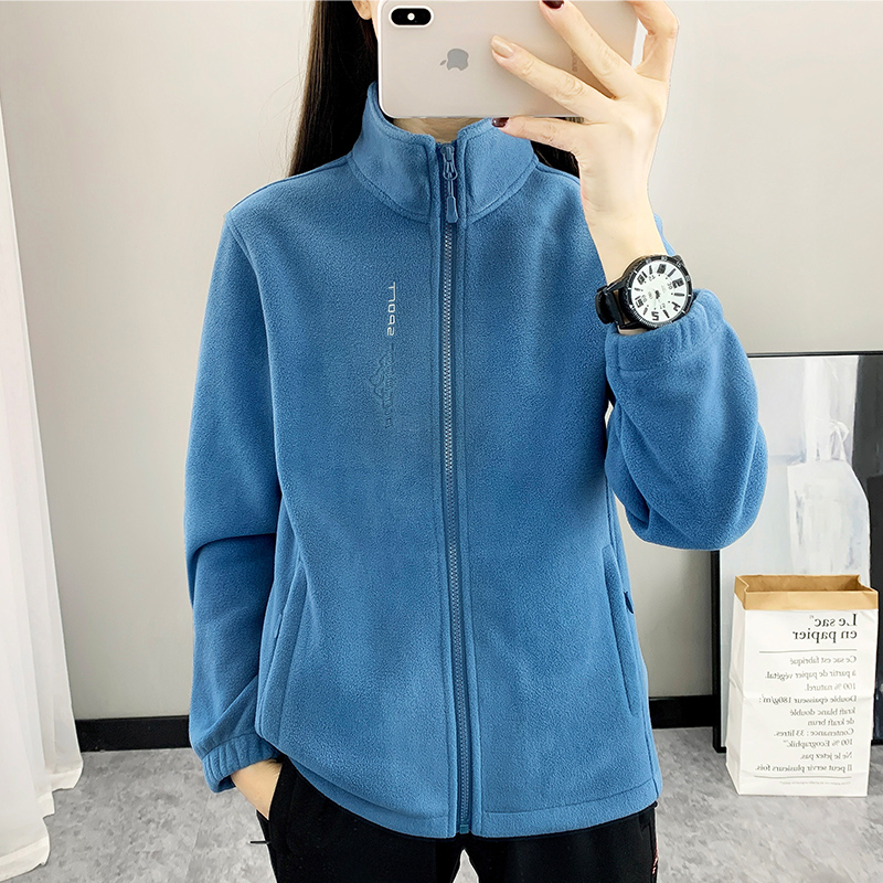 户外运动连抓绒衣女上衣绒外套加保暖开衫冲锋衣内胆加绒加厚秋冬