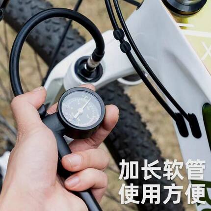 自行车避震器气筒 山地车前叉打气筒 携式充气筒高压手持式300psi