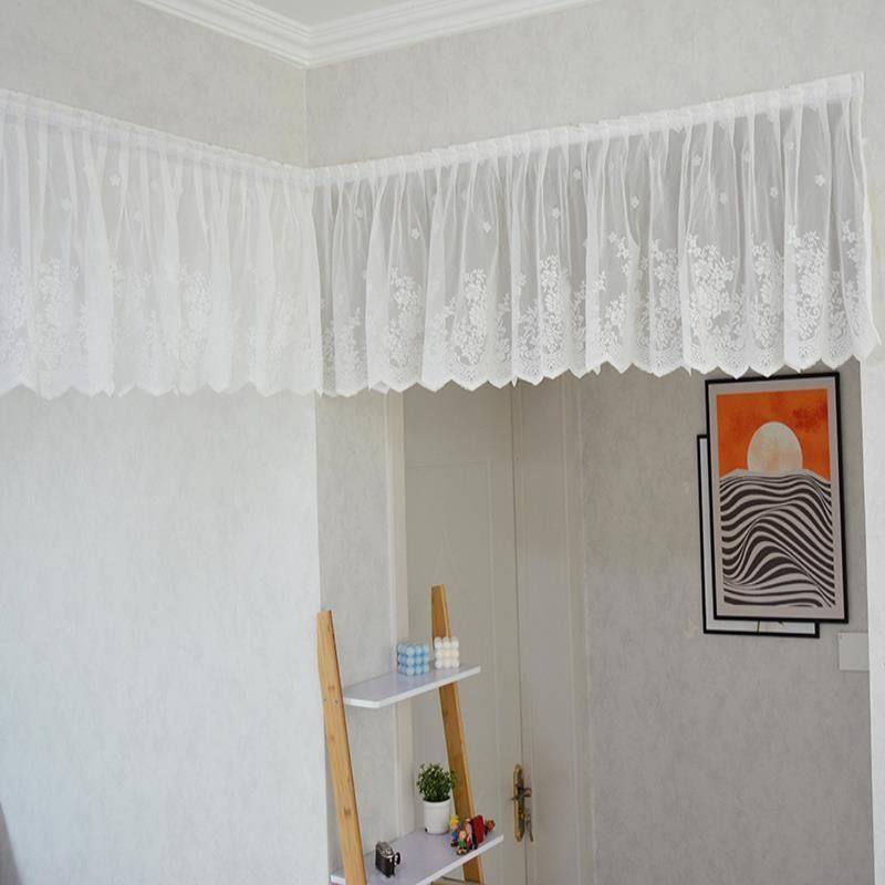 帘头短帘蕾丝装饰帘柜帘窗帘遮挡帘防尘防尘帘咖啡帘田园风白纱,居家布艺,定制窗帘,淘宝优惠券,粉丝福利购,淘宝优惠卷