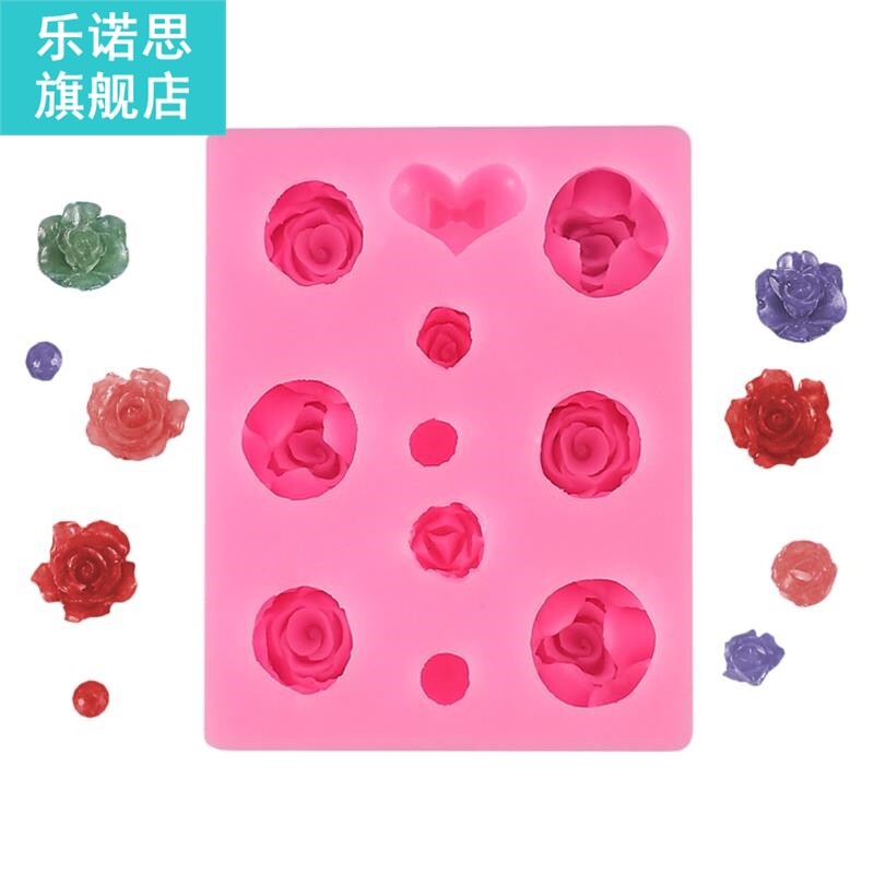 silicone cake molds candy mold flower heart shaped non-stick