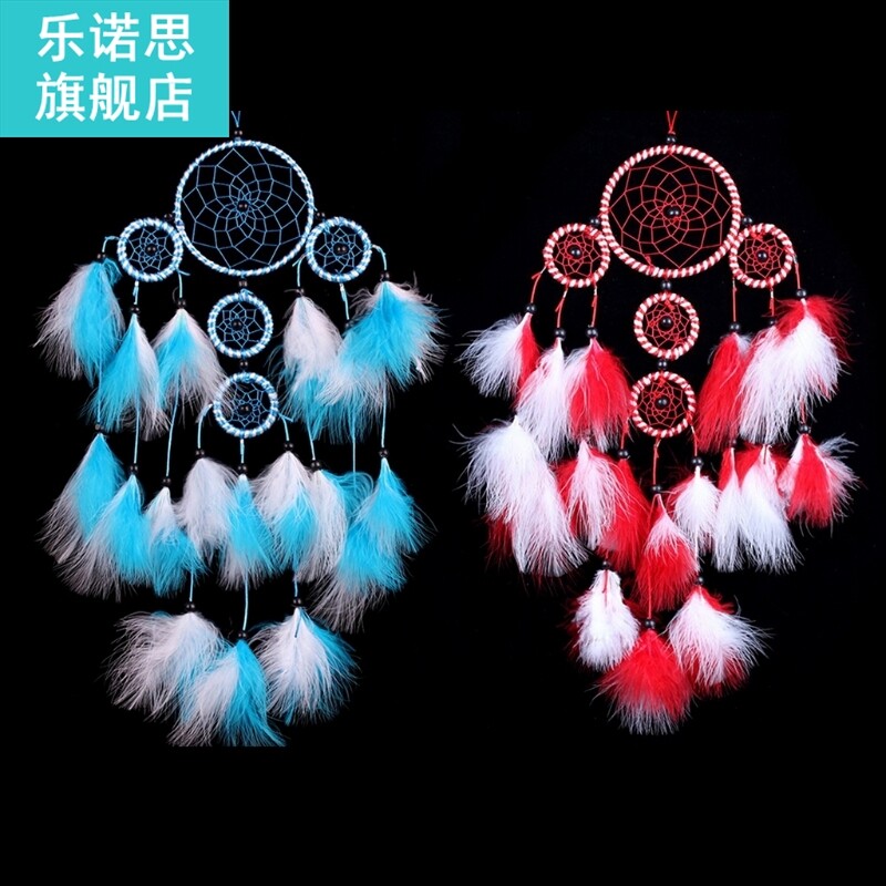 handmade dream catcher with feathers car wall hanging decora