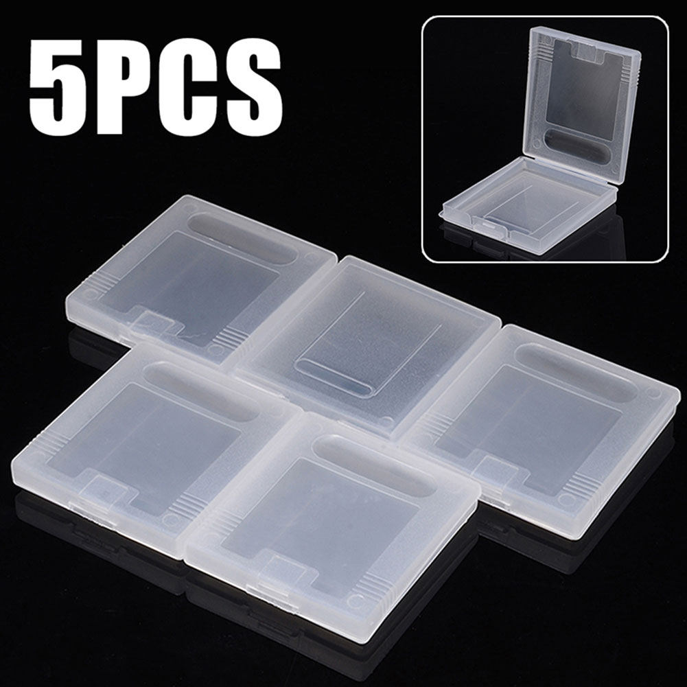 5x transparent plastic game card cases cartridge dust cover