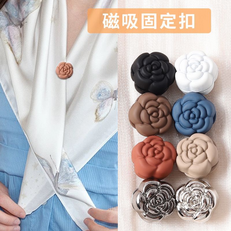 丝巾磁铁磁吸扣头彩色无痕磁扣隐形免缝暗扣衣服防走光扣金属纽扣