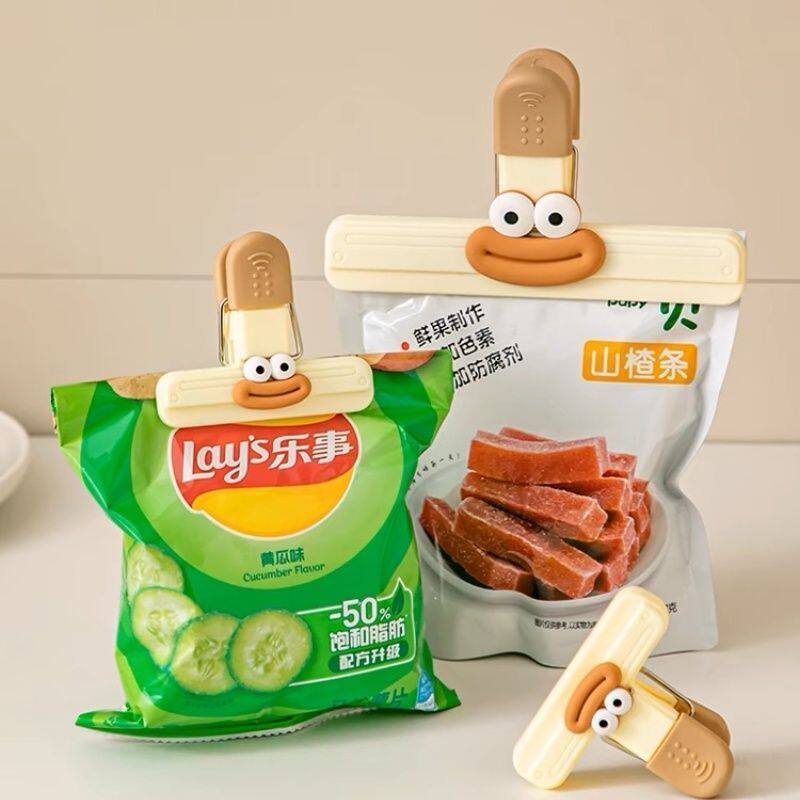 密封封口夹可爱万能型强力食品夹薯片防潮牛奶零食大号密封夹子